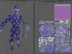 cartoon medieval hunter 3D Model