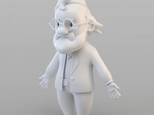 vieux gnome de dessin anim&eacute; Modèle 3D