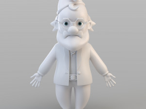 cartoon old gnome 3D Model