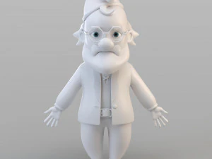 vieux gnome de dessin anim&eacute; Modèle 3D