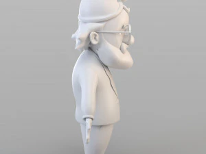 vieux gnome de dessin anim&eacute; Modèle 3D