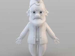 cartoon old gnome 3D Model