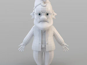 vieux gnome de dessin anim&eacute; Modèle 3D