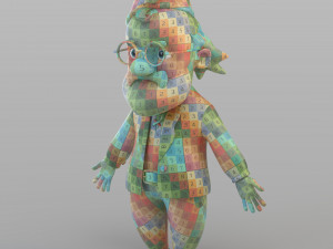 cartoon old gnome 3D Model