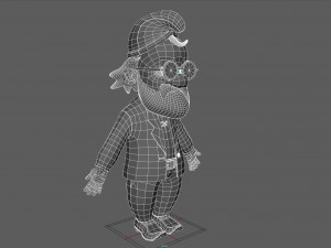 cartoon old gnome 3D Model