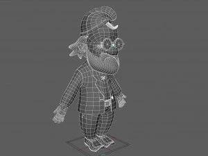 vieux gnome de dessin anim&eacute; Modèle 3D