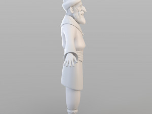 cartoon ottoman old man 3D Model