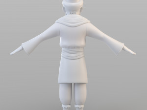 cartoon ottoman old man 3D Model