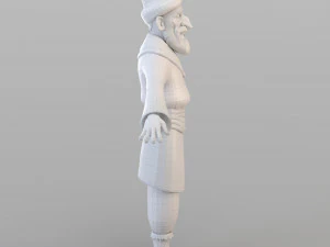 cartoon ottoman old man 3D Model