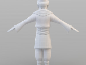 cartoon ottoman old man 3D Model