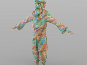 cartoon ottoman old man 3D Model