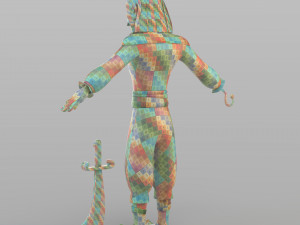 cartoon captain pirate Modèle 3D