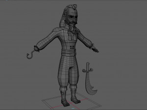 cartoon captain pirate Modèle 3D
