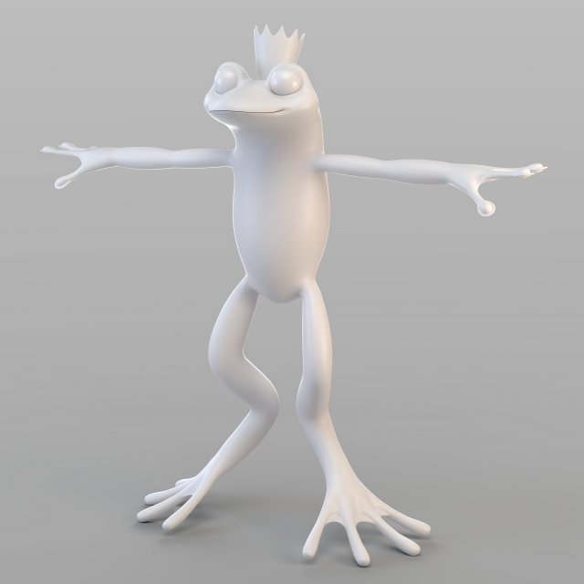 cartoon frog prince 3Dモデル .c4d .max .obj .3ds .fbx .stl .blend 