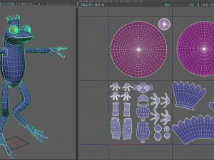 cartoon frog prince 3D Model