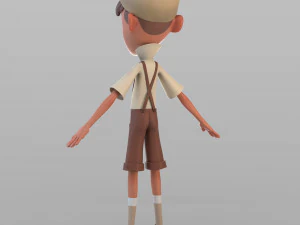 cartoon newsboy 3D Model