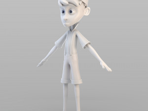 cartoon newsboy 3D-Modell