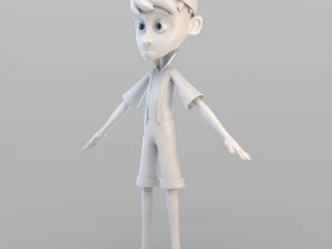 cartoon newsboy 3D Model