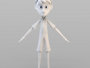 cartoon newsboy 3D-Modell