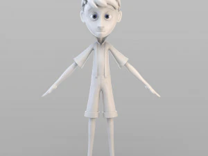 cartoon newsboy 3D Model