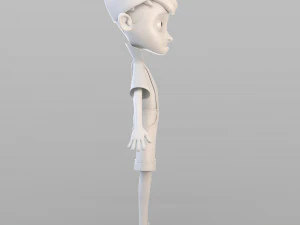 cartoon newsboy 3D Model