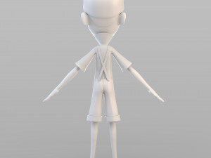 cartoon newsboy 3D-Modell