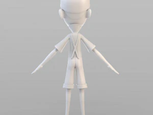cartoon newsboy 3D Model