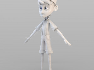 cartoon newsboy 3D-Modell