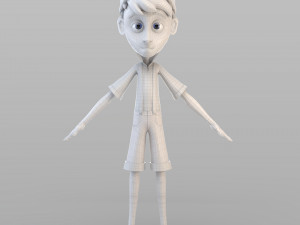 cartoon newsboy 3D-Modell