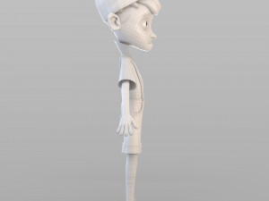 cartoon newsboy 3D-Modell