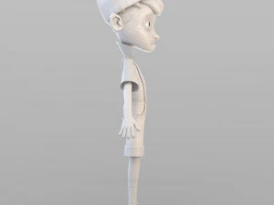 cartoon newsboy 3D Model