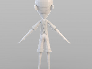 cartoon newsboy 3D-Modell