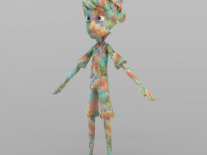 cartoon newsboy 3D-Modell