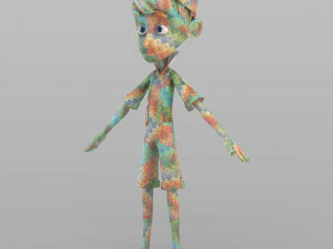 cartoon newsboy 3D Model