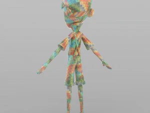 cartoon newsboy 3D Model
