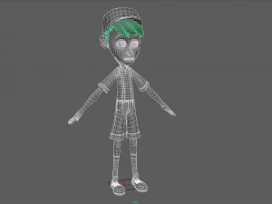 cartoon newsboy 3D Model