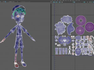 cartoon newsboy 3D Model