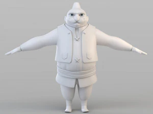 cartoon ottoman inkeeper 3D Model