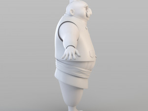 cartoon ottoman inkeeper Modello 3D
