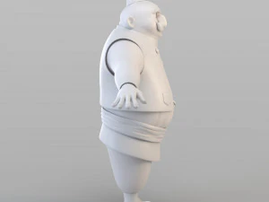 cartoon ottoman inkeeper 3D Model