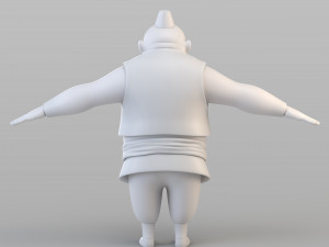 cartoon ottoman inkeeper Modello 3D