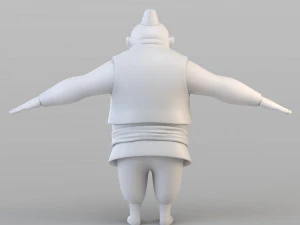 cartoon ottoman inkeeper 3D Model