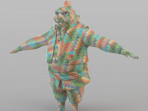 cartoon ottoman inkeeper Modello 3D