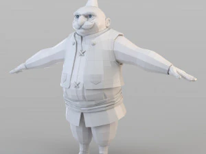 cartoon ottoman inkeeper 3D Model