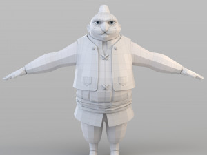 cartoon ottoman inkeeper Modello 3D