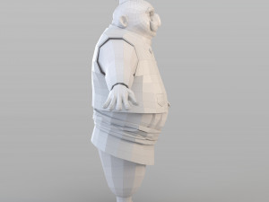 cartoon ottoman inkeeper Modello 3D