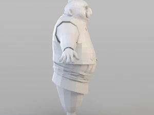 cartoon ottoman inkeeper 3D Model
