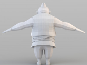 cartoon ottoman inkeeper Modello 3D