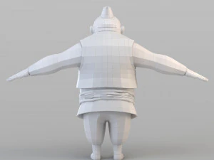 cartoon ottoman inkeeper 3D Model