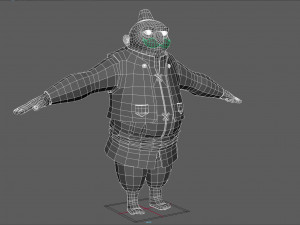 cartoon ottoman inkeeper Modello 3D
